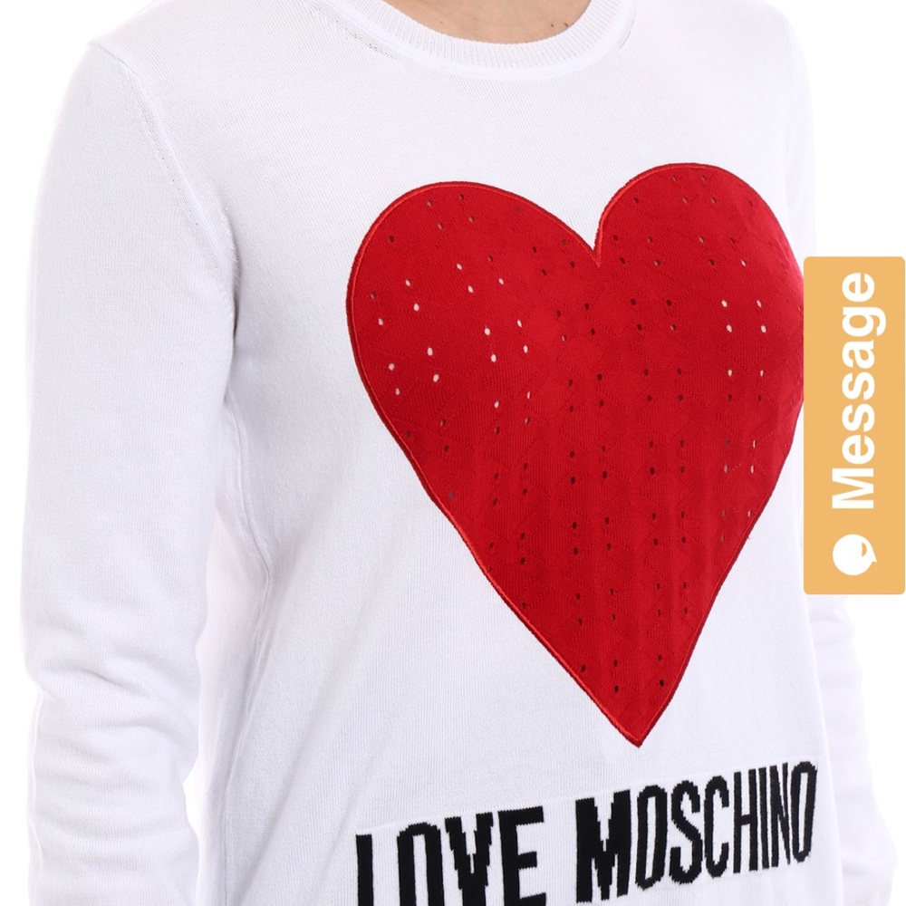 Love Moschino Heart intarsia cotton sweater - Picture 5 of 8